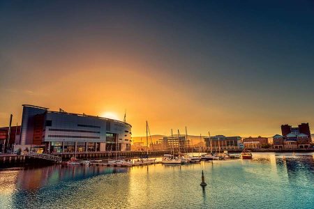Belfast Waterfront at dawn.