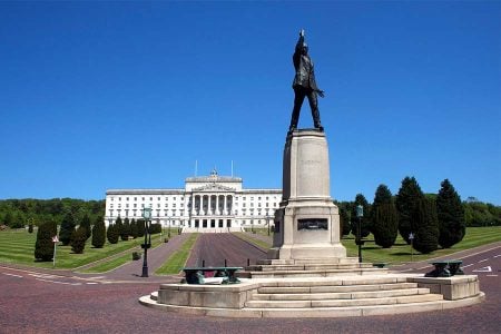 Stormont, Parliament buildings, Carson statue.